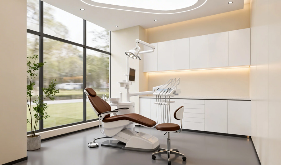 奶油风牙科设计图